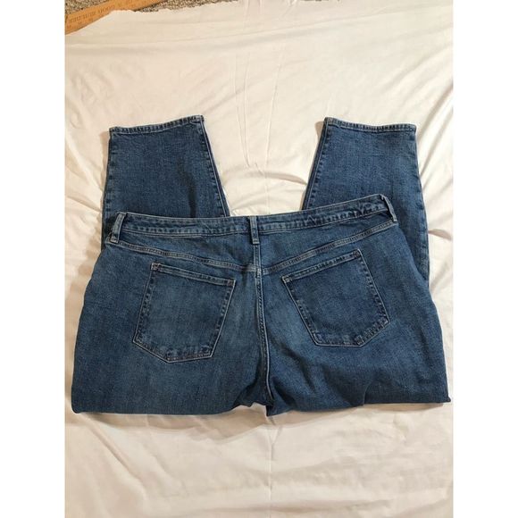 Old Navy Womens O.g. Straight Leg Jeans Blue Curvy Secret Smooth Pockets Plus 22 - Picture 2 of 11